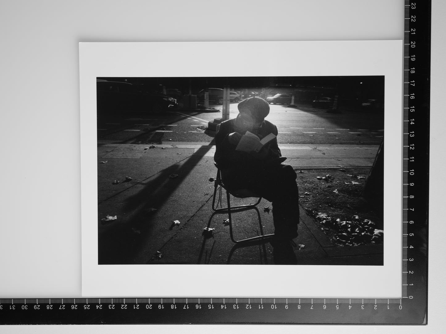 MAN READING A BOOK BY THE SEINE RIVER 8x10 Silver Gelatin Print