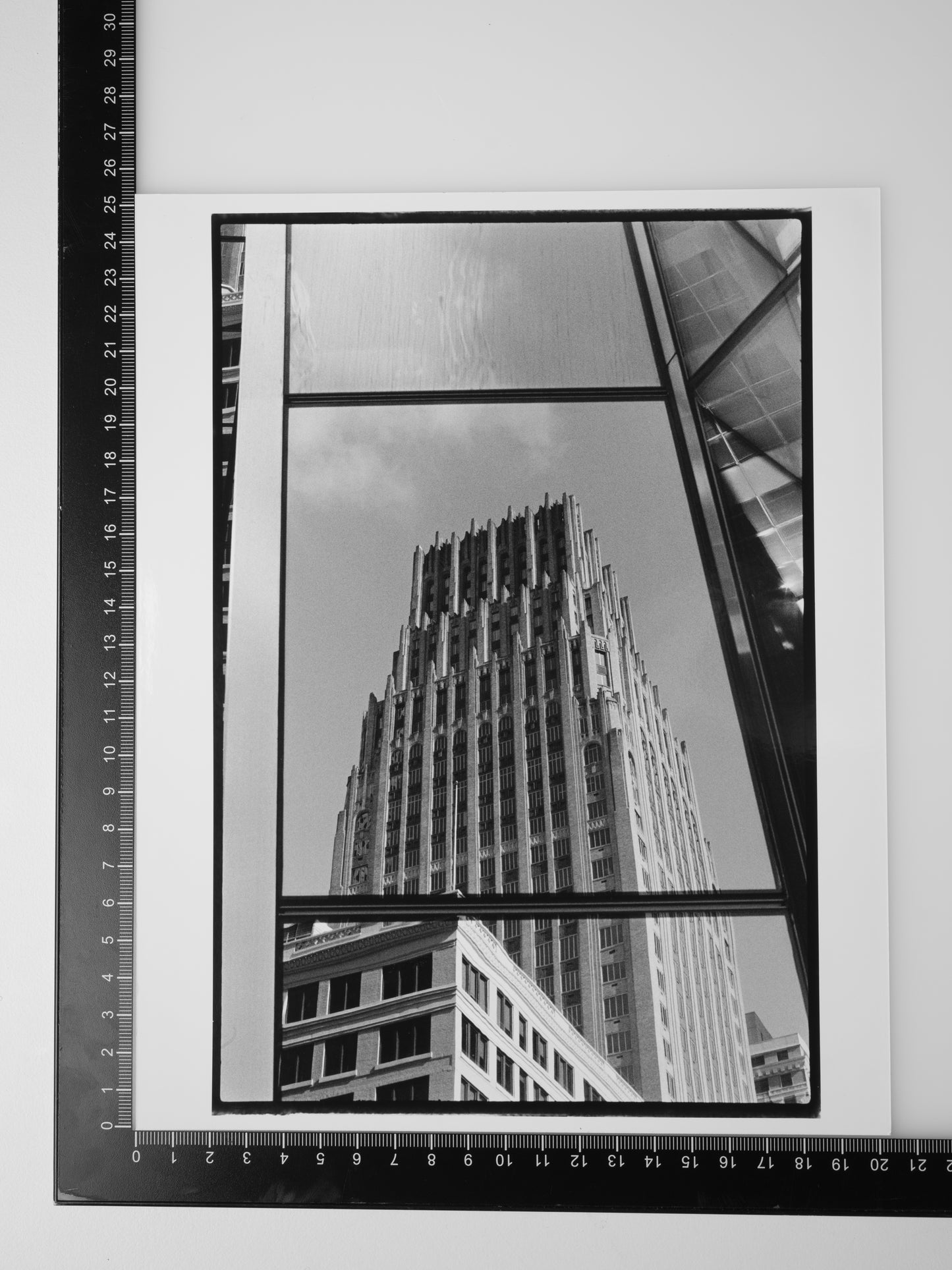 REFLECTING ON THE GULF BUILDING 8x10 Silver Gelatin Print