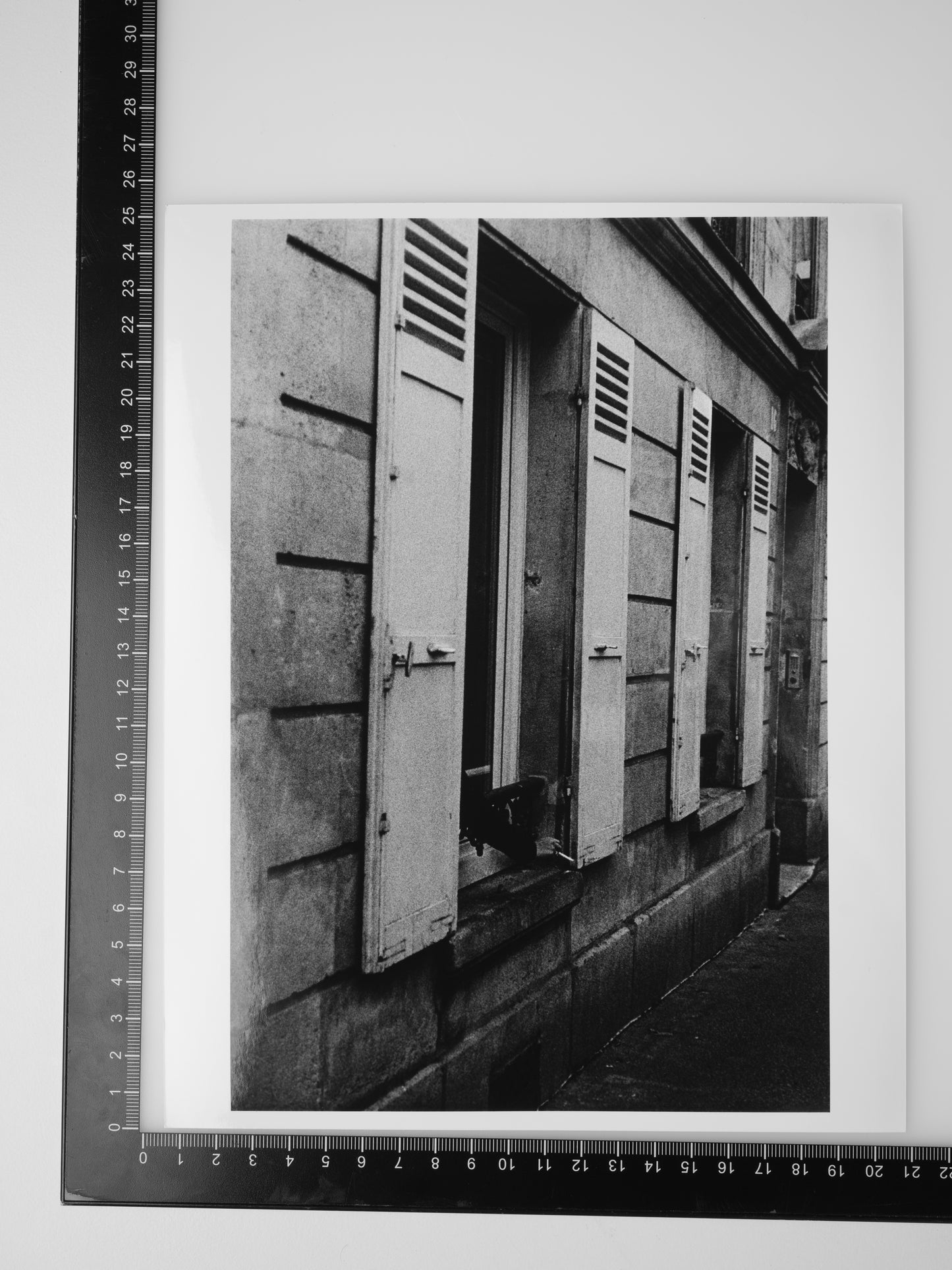 SMOKE BREAK IN PARIS WINDOW 8x10 Silver Gelatin Print