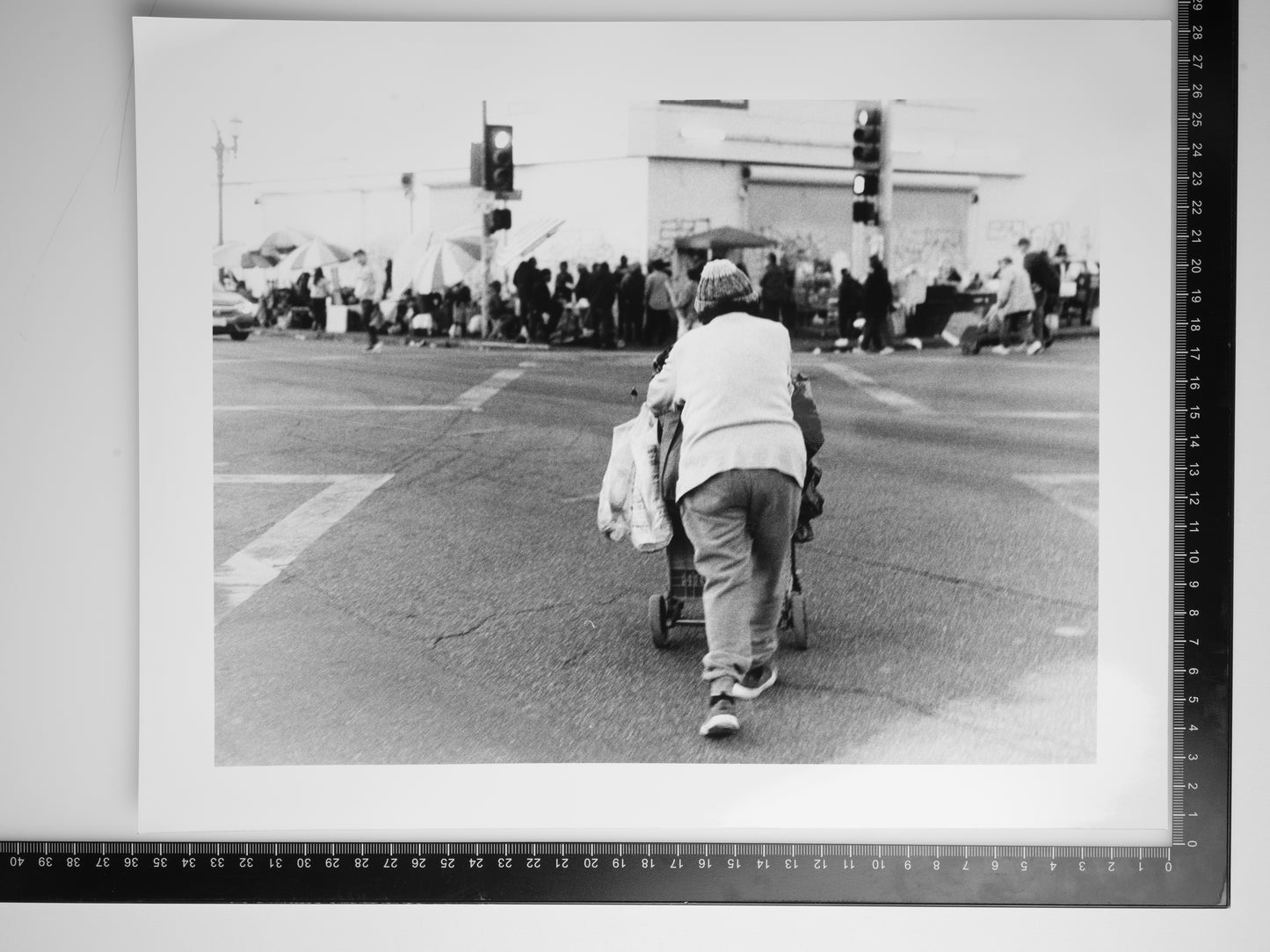 CROSSING AT MACARTHUR PARK 11x14 Silver Gelatin Print