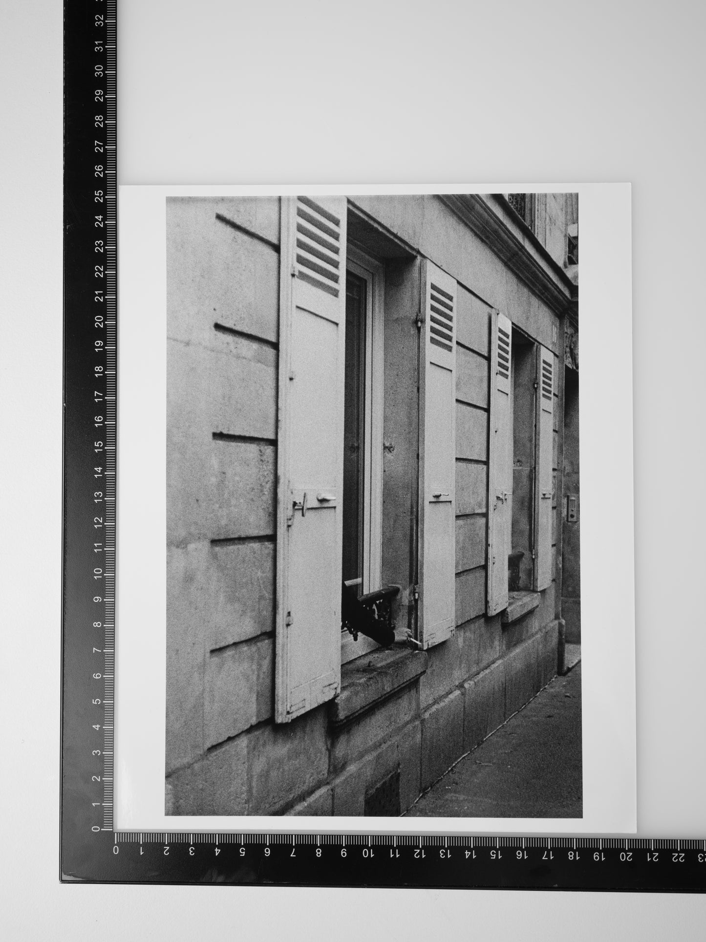 SMOKE BREAK IN PARIS WINDOW 8x10 Silver Gelatin Print