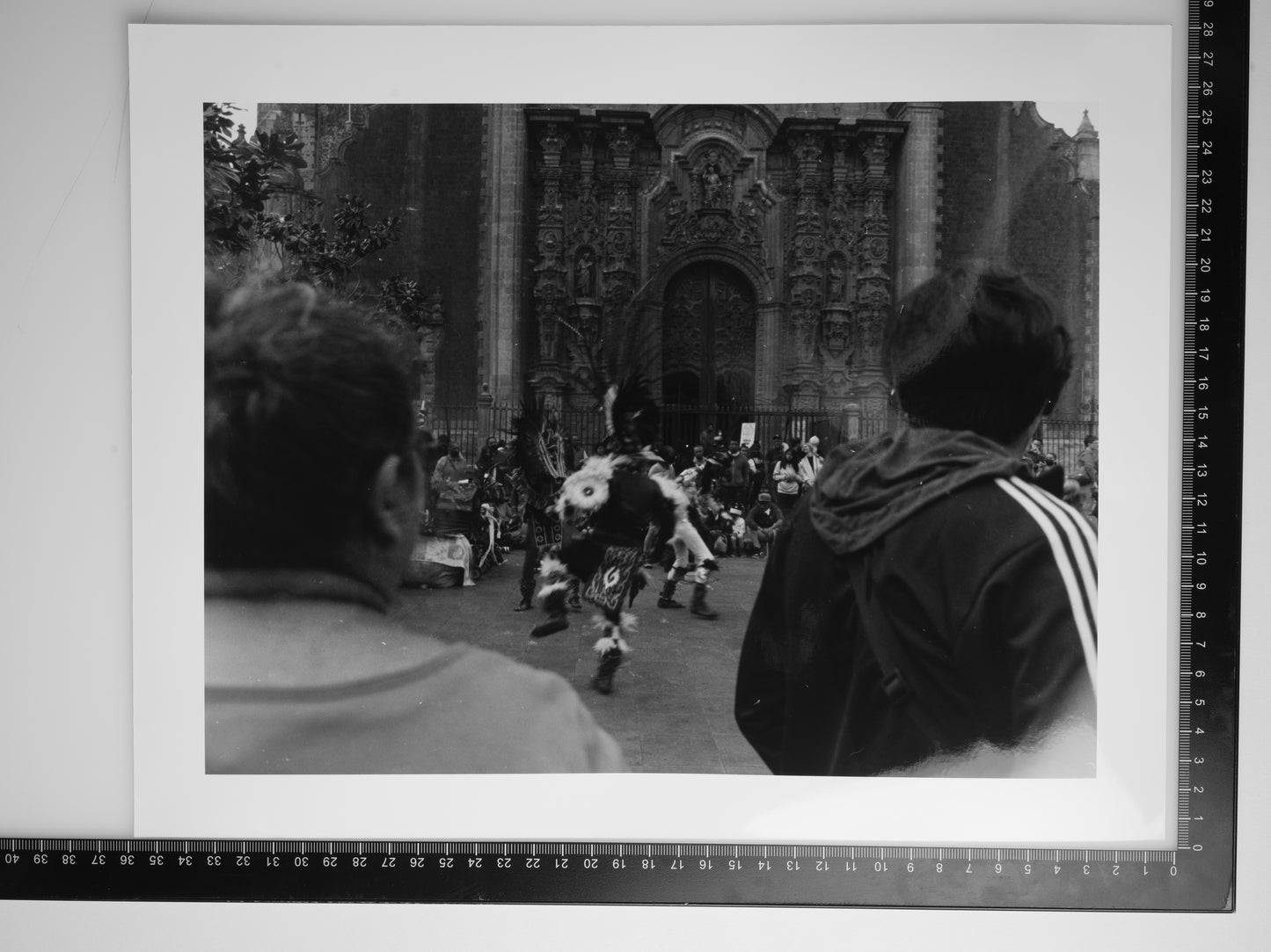 DANCERS AT CATEDRAL METROPOLITANA DE LA CIUDAD DE MEXICO 11x14 Silver Gelatin Print