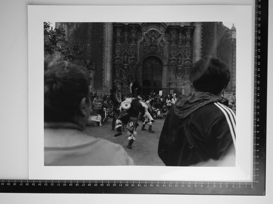 DANCERS AT CATEDRAL METROPOLITANA DE LA CIUDAD DE MEXICO 11x14 Silver Gelatin Print