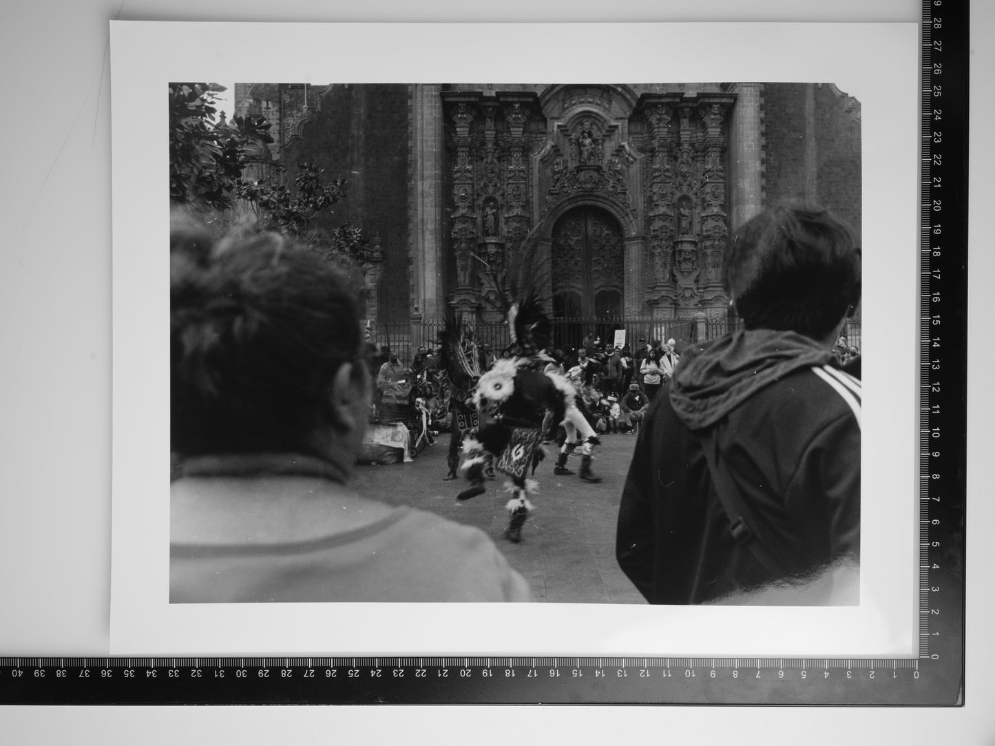 DANCERS AT CATEDRAL METROPOLITANA DE LA CIUDAD DE MEXICO 11x14 Silver Gelatin Print